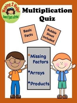 Missing Factors And Array Multiplication Quiz By Hoping 2 Help Tpt