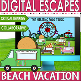 Digital Escape Room Math - Missing Food Truck - Add and Mu