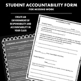Missing Work Accountability Form for Reflective Learning FREEBIE