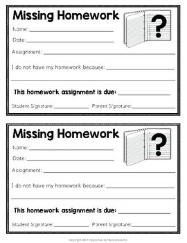 grade math sheet 2 Missing Note   Sheet Homework with Homework Late Recording