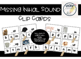 Missing Initial Sound CVC Clip Cards || Set of 24
