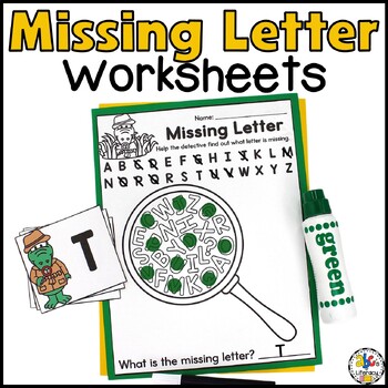 Preview of Missing Letter Activity - Find the Letters Recognition Worksheets - Fine Motor