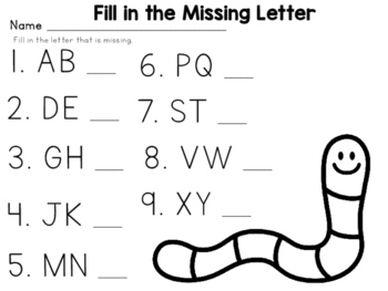 Letter Naming Fluency Center Activity for Kindergarten or Preschool