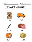 Missing Letter Worksheet