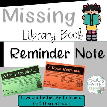 Preview of Missing Library Book Reminders