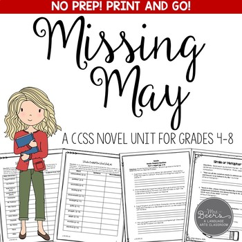 Preview of Missing May Novel Study Unit - Common Core Aligned