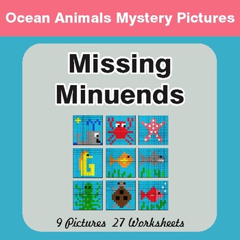 Missing Minuends - Color By Number Math Mystery Pictures