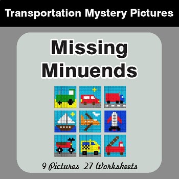Missing Minuends - Color-By-Number Math Mystery Pictures