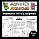 Missing Monster Activity | Descriptive Writing Assignment 