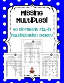 Missing Multiples! Fill-In Multiplication Charts