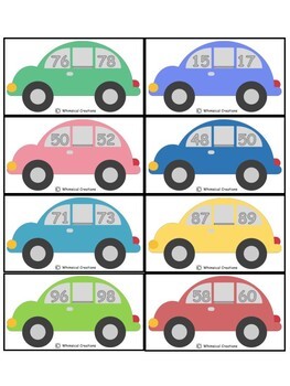 Missing Number Cars by Whimsical Creations | Teachers Pay Teachers