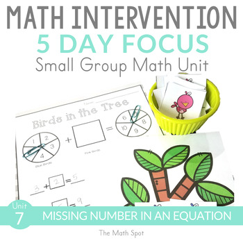 Preview of Missing Number In An Equation | 1st Grade Small Group Math Intervention