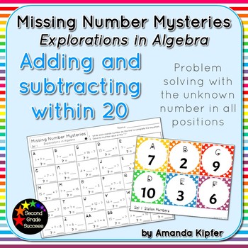 Preview of Missing Number Mysteries: Explorations in Algebra Level 1: Add & Subtract to 20