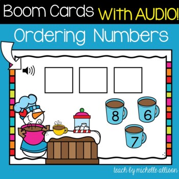 Preview of Missing Number | One More One Less | Winter BOOM Cards™ with AUDIO