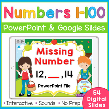Preview of Missing Numbers Digital Centers | PowerPoint and Google Slides