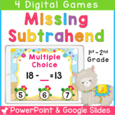 Missing Subtrahend Digital Centers | PowerPoint and Google Slides