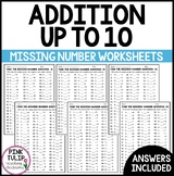 Missing Number Up to 10 Addition Worksheets - Mental Math 