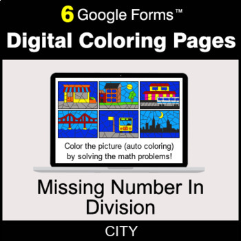 Preview of Missing Number in Division - Digital Coloring Pages | Google Forms