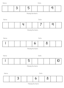 Missing Numbers (0-120) --120 Slips!! By Classroom Tips Store 