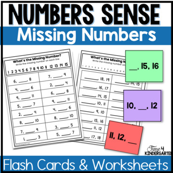Preview of Missing Numbers 0-20 Number Order Numbers Sense