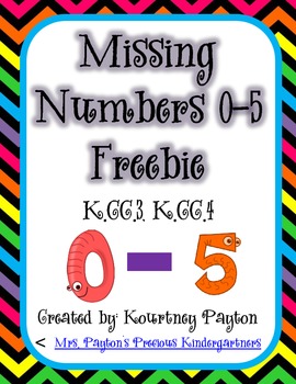 missing numbers 0 5 common core kcc3 kcc4 by mrspayton tpt