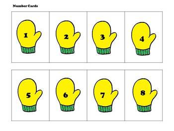 Missing Numbers 1-20: Practice Pages and Student Center Game (Winter Theme)