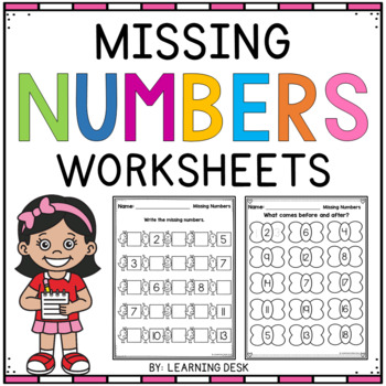 Missing Numbers Worksheets For Kindergarten by Learning Desk | TpT