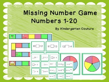 missing numbers board game numbers 1 20 by kindergarten couture