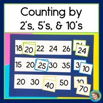 Skip Counting  2s 21 Laminated Activity Strips Math Center &10s 5s 3s 