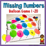 Before and After Missing Numbers Activity 1-20 Kindergarten