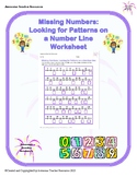 Missing Numbers: Looking for Patterns on a Number Line Worksheet