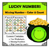 Kindergarten Math Patterns - Missing Numbers - March