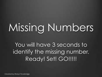 Preview of Missing Numbers PowerPoint (Practice for AIMSweb)