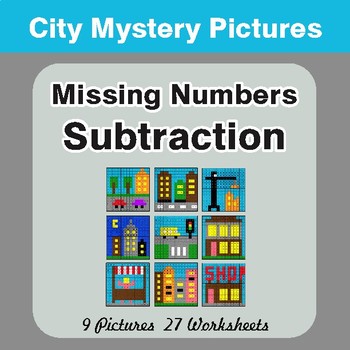 Missing Numbers Subtraction - Color-By-Number Math Mystery Pictures