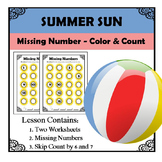 Kindergarten Math Pattern Recognition - Missing Numbers - Summer