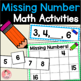 Missing Numbers Math Activities for Numbers 1 to 20