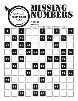 missing numbers worksheet by abc worksheets teachers pay teachers