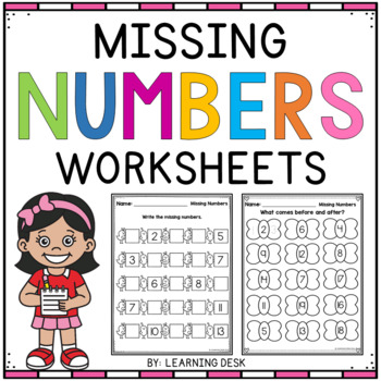 missing numbers worksheets number recognition 1 20 by learning desk