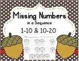 Missing Numbers in a Sequence (1-10 and 10-20); {Fall} ; C