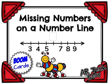 Missing Numbers on a Number Line Boom Cards - Distance Learning