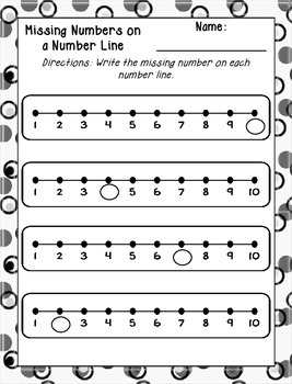 missing numbers on a number line printables by klever kiddos tpt