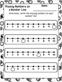 Missing Numbers on a Number Line Printables