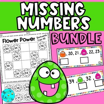Preview of Missing Numbers to 100 - Worksheets & Task Card BUNDLE