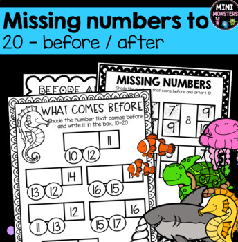 Preview of Missing Numbers to 20 Worksheets