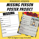 Missing Person Poster: Forensic Science Introduction Activity