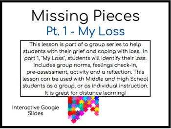 Preview of Missing Pieces: Coping with Loss - Pt1: My Loss (Google Slides)