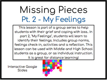 Preview of Missing Pieces: Coping with Loss - Pt2: My Feelings (Google Slides)