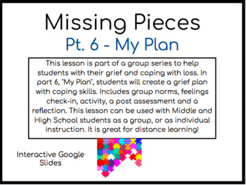 Preview of Missing Pieces: Coping with Loss - Pt6: My Plan (Google Slides)