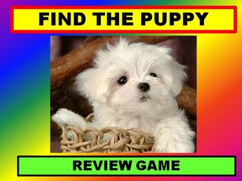 Preview of Find the Puppy Game Template for SMARTBOARD