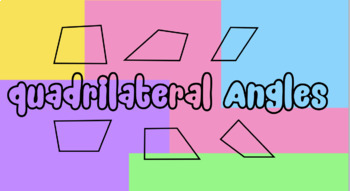 Preview of Missing Quadrilateral Angles - Graded Google Form